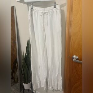 H&M White linen pants